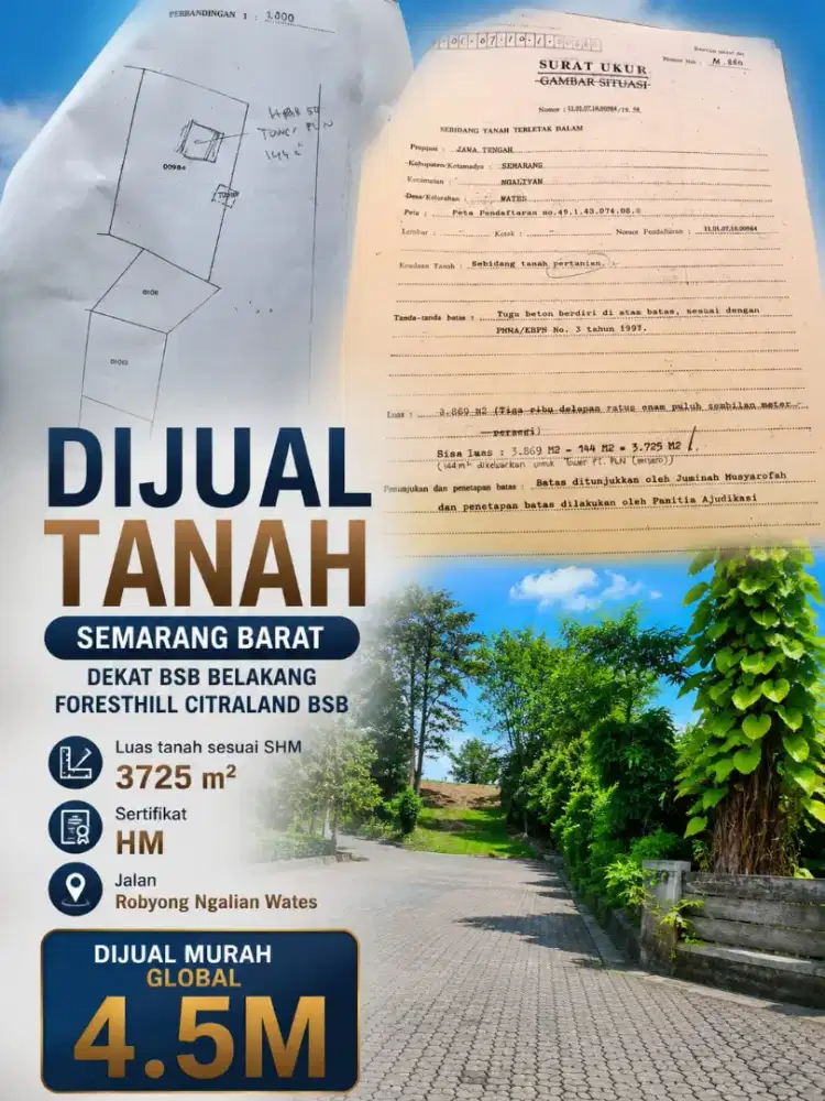 DIJUAL TANAH FORESR HILL CL BSB CEPAT SEGERA