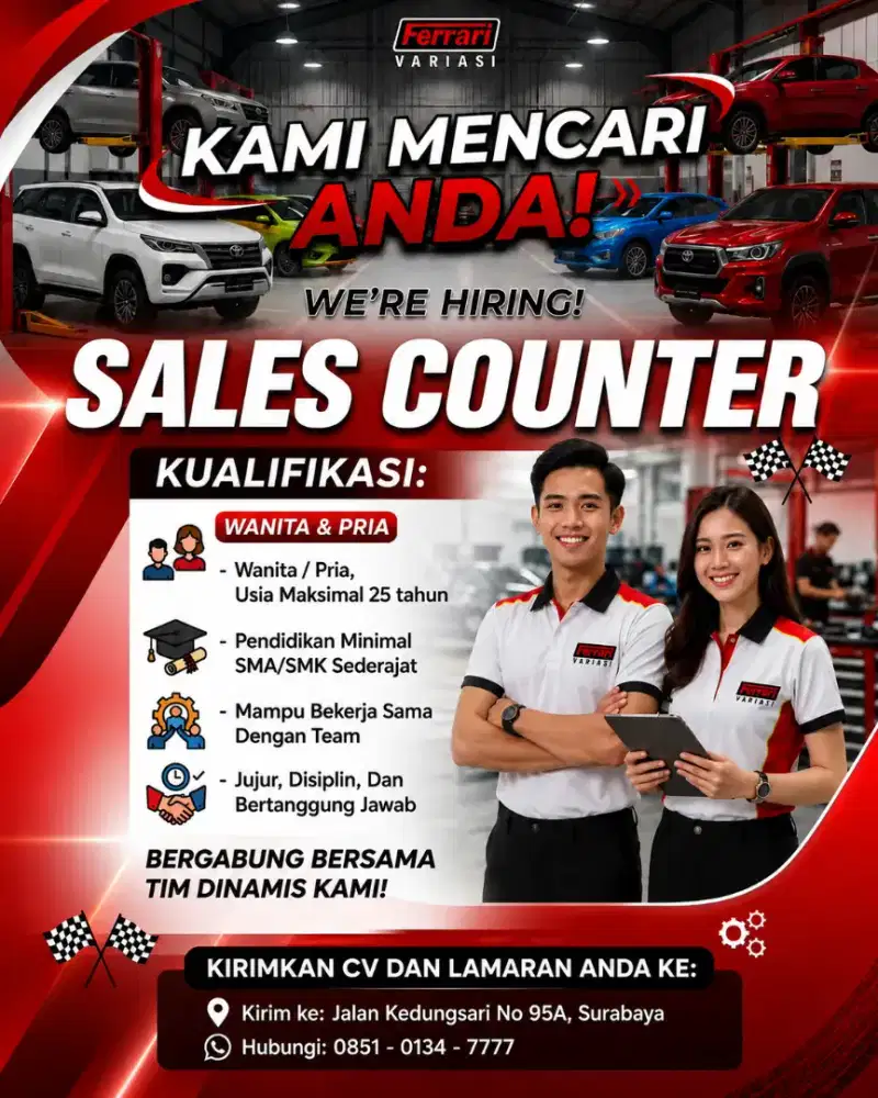 LOWONGAN KERJA SALES COUNTER