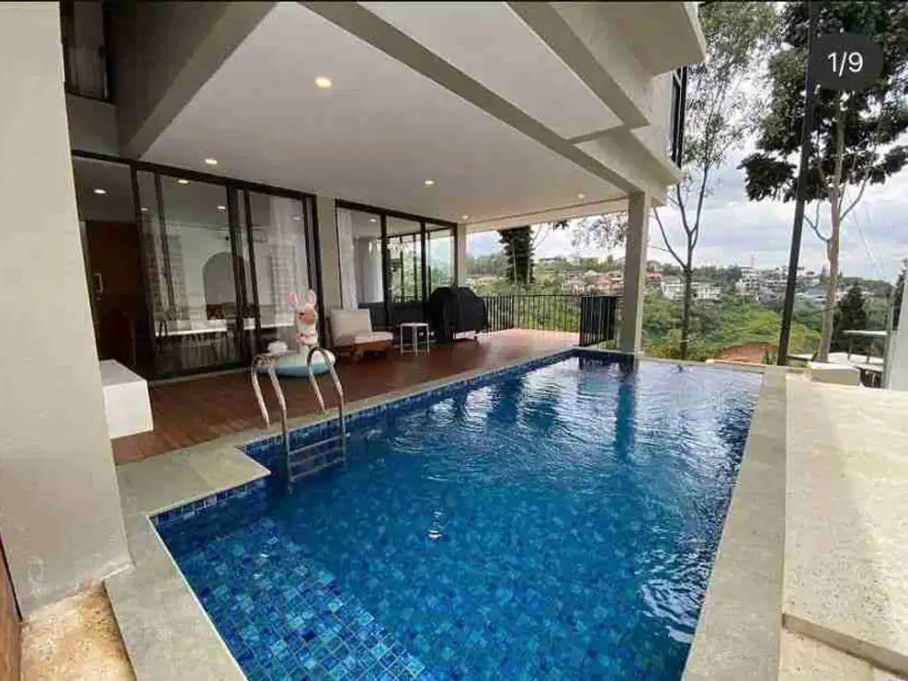 Dijual Villa Dago view lembah langsung dapat ROI fasilitas Kolam renang Hangat jacuzzy karoke