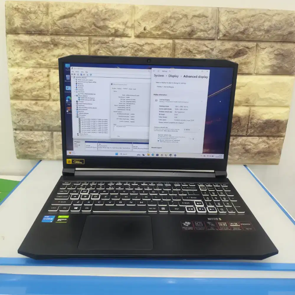 Acer Nitro 5 An515-56 Core i5-11300H Ram 8GB Ssd 512GB GTX 1650 4GB