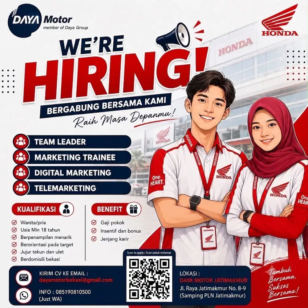 Honda Daya Motor Cabang Jatimakmur, Pondok Gede, Kota Bekasi