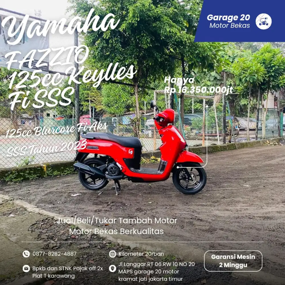 Yamaha All New Fazzio 125cc Keylles Fi Tahun 2023