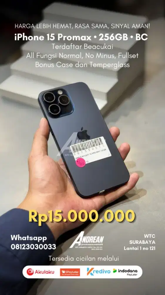 iphone 15 promax 256gb beacukai