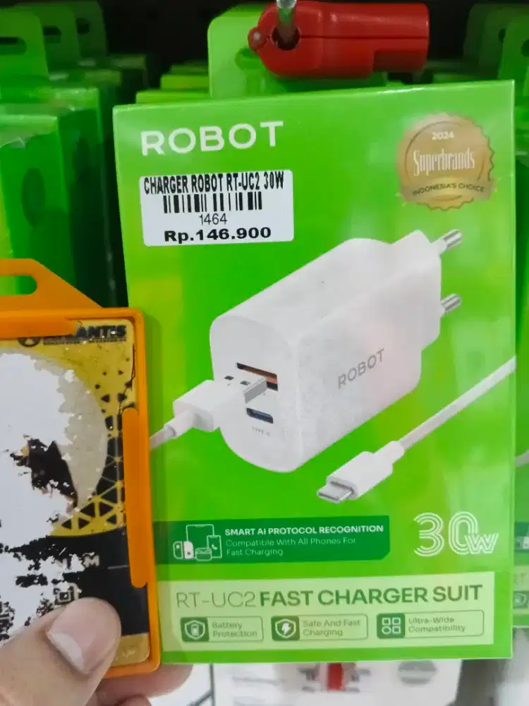 CHARGER ROBOT RT-UC2 30Watt USB A & C