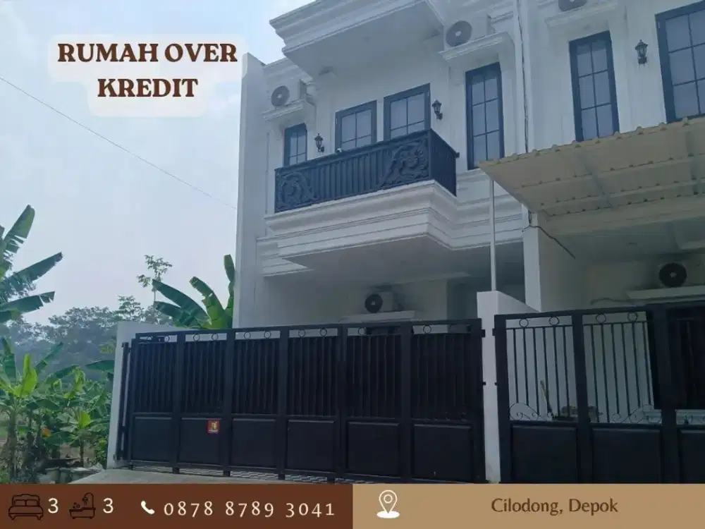 Jual OVER KREDIT Rmh 2lantai Cilodong Depok dkt Alun alun GDC
