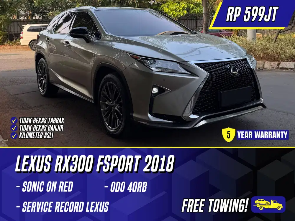 Lexus RX300 Fsport 2018 F Sport Sonic Titanium on Red Abu Abu RX 300