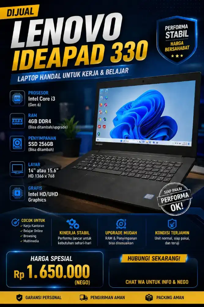 Dijual laptop Lenovo