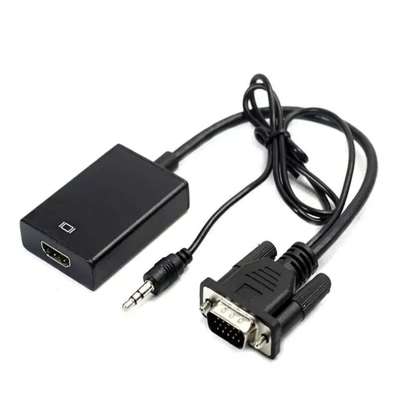 Converter VGA to HDMI Dengan Audio Cable Konverter Kabel VGA Male-HDTV