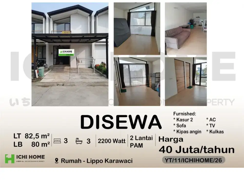 Rumah Cantik Idaman Semi Furnish Hanya Bawa Koper Saja Lokasi Strategis di Lippo Karawaci Tangerang