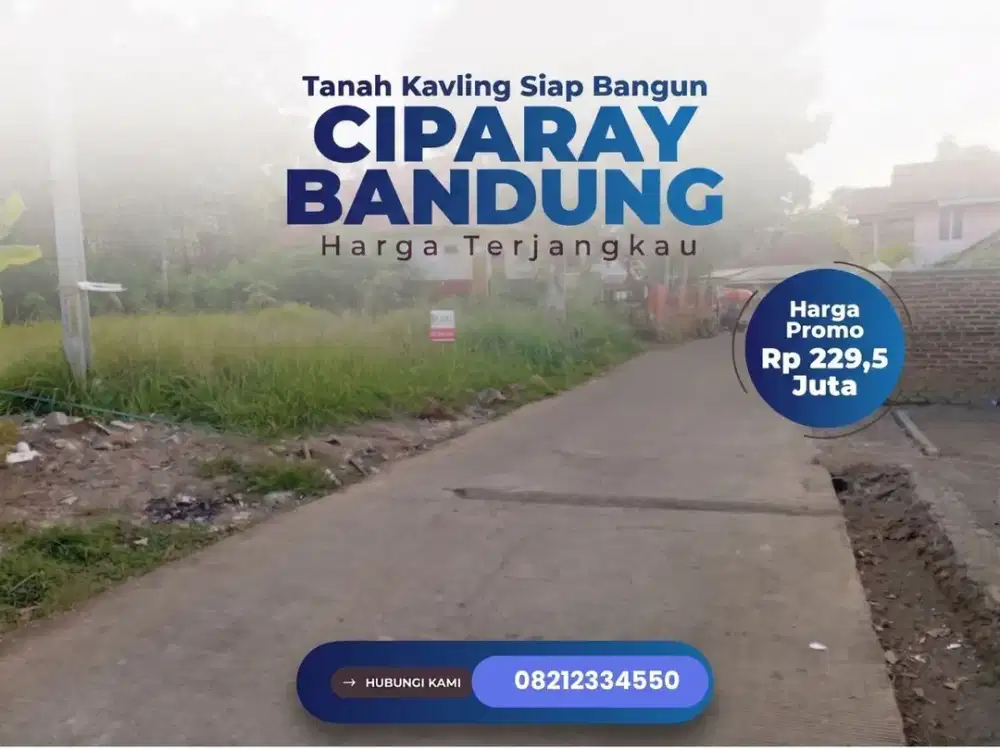 Tanah SHM 270 m2 Ciparay Bandung 15 Menit dari Alun Alun Ciparay