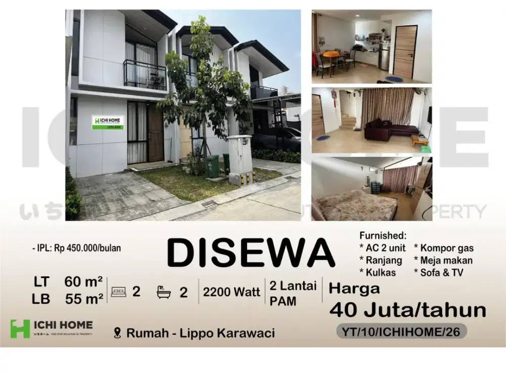 Rumah Cantik Idaman Nyaman Siap Huni Furnished di Lippo Karawaci Tangerang