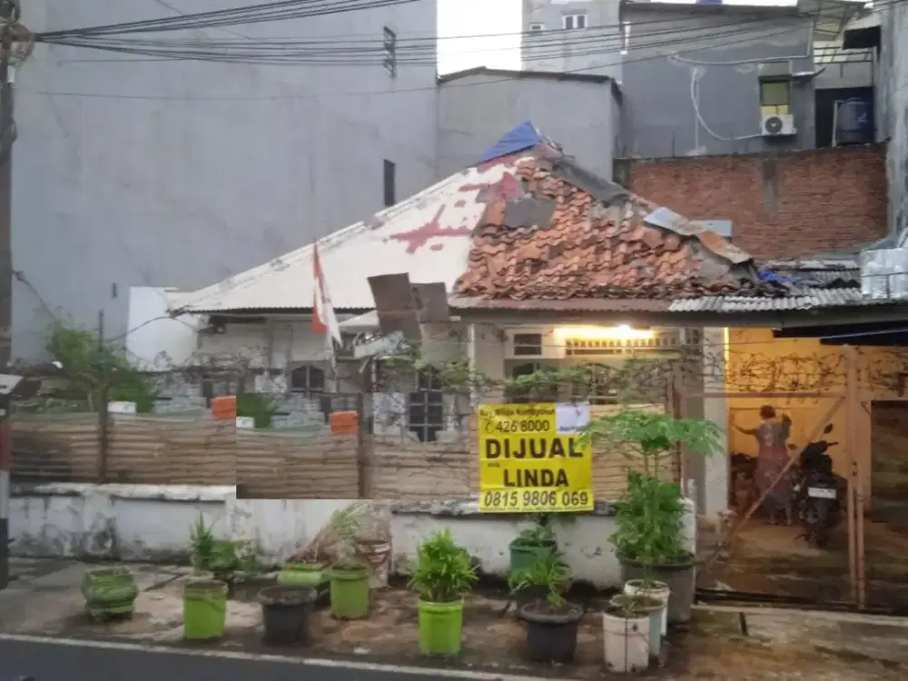 RUMAH LAMA JUAL CEPAT LOKASI DEKAT PASAR BARU JAKARTA PUSAT