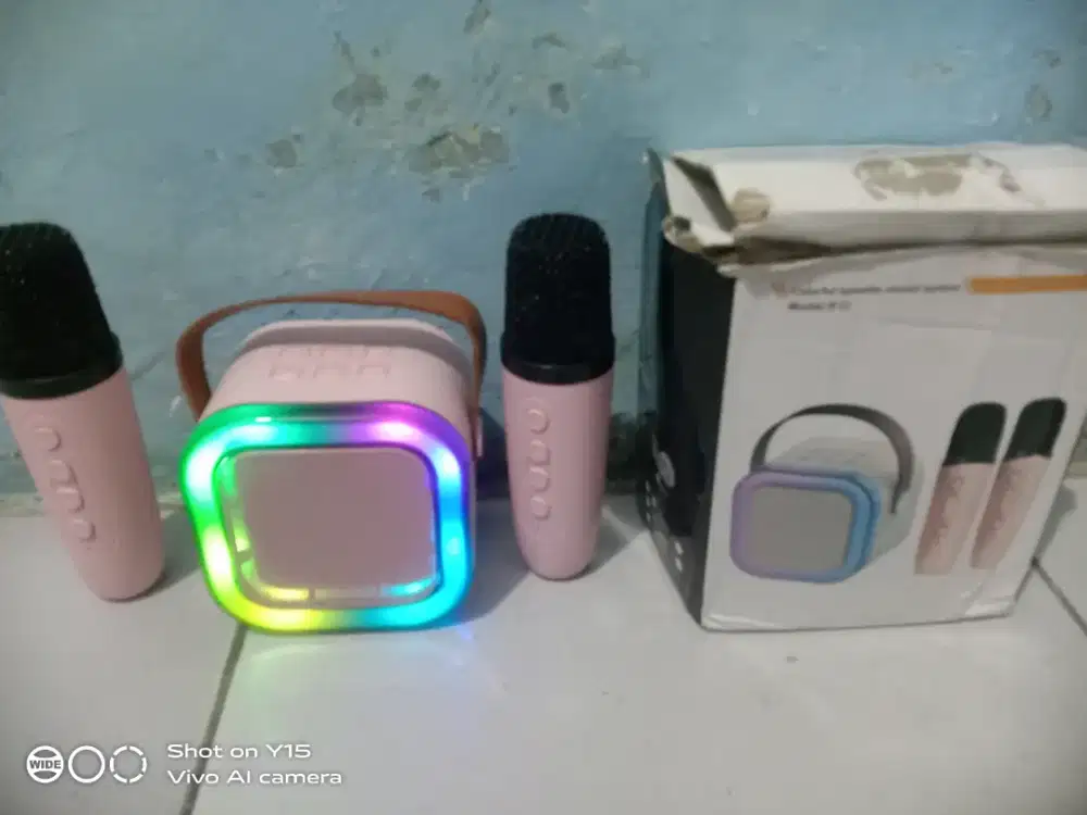 Wireless karaoke speaker , warna pink