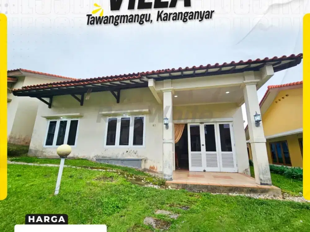 Villa Modern Furnished dengan Halaman Hijau di Area Wisata Sejuk Tawangmangu!