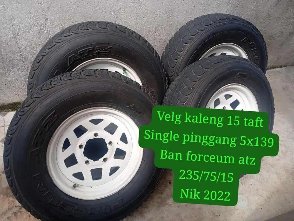 Velg 15 taft single pinggang ban forceum 235/75/15