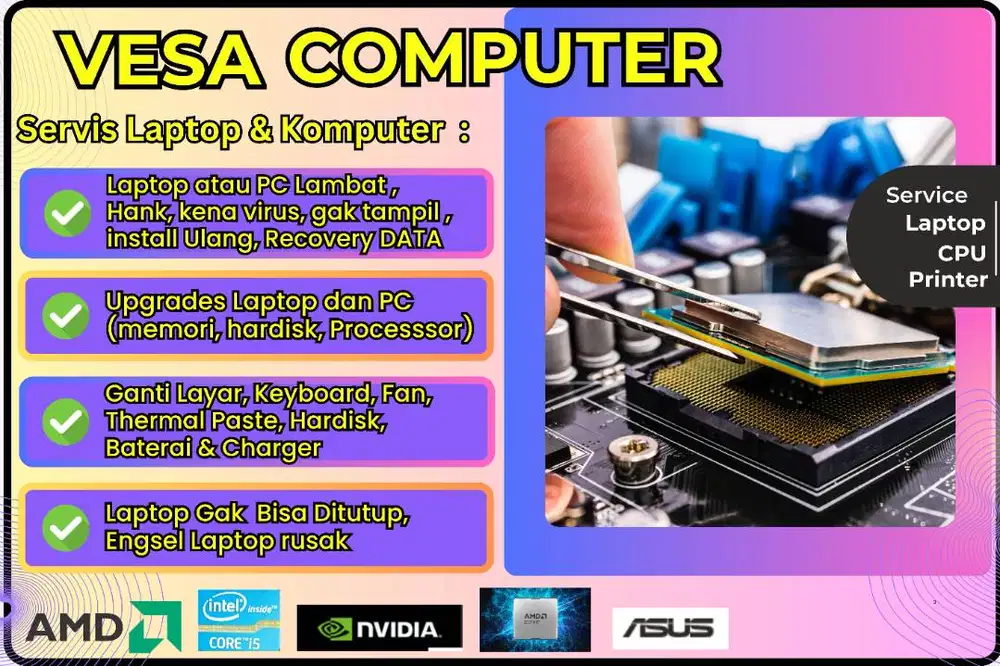 JASA REPARASI KOMPUTER, PC , LAPTOP , PRINTER