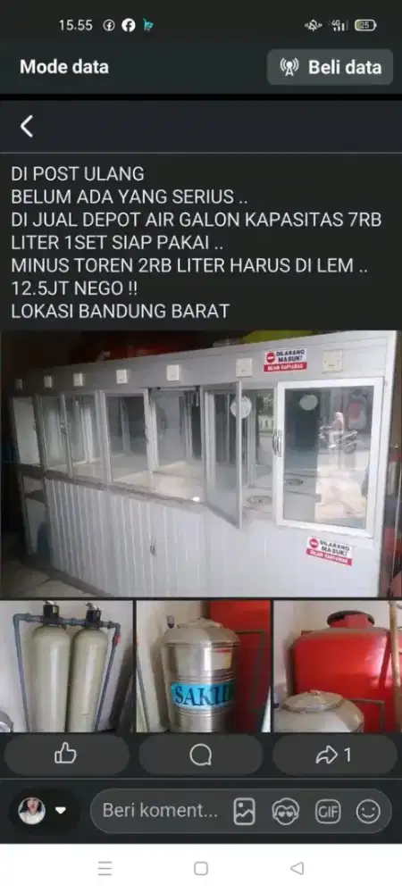 Depot isi ulang 1 set