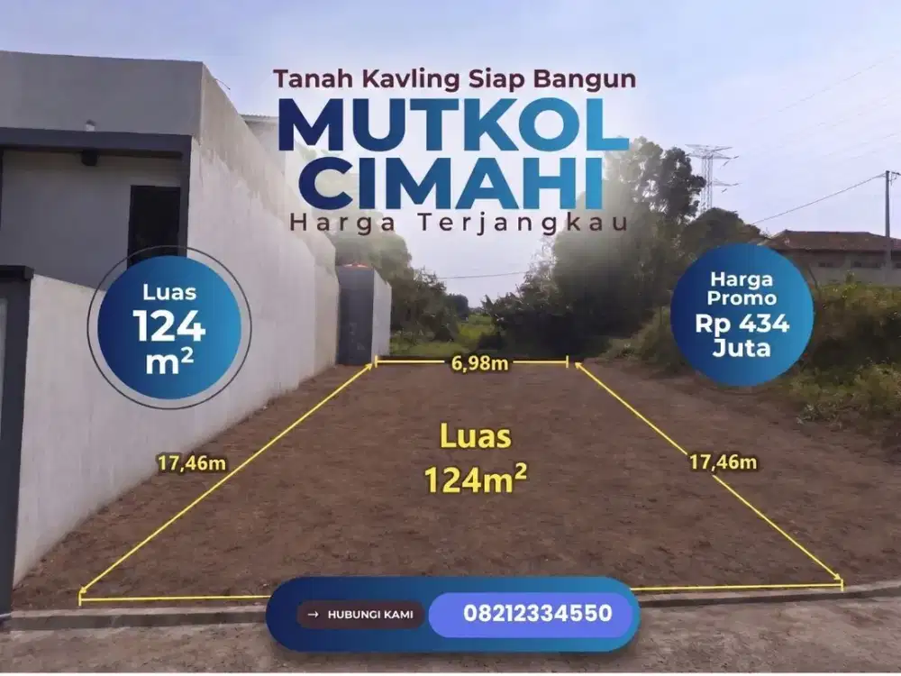 Tanah SHM 124 m2 Cipageran Cimahi 500 Meter Alam Wisata Cimahi