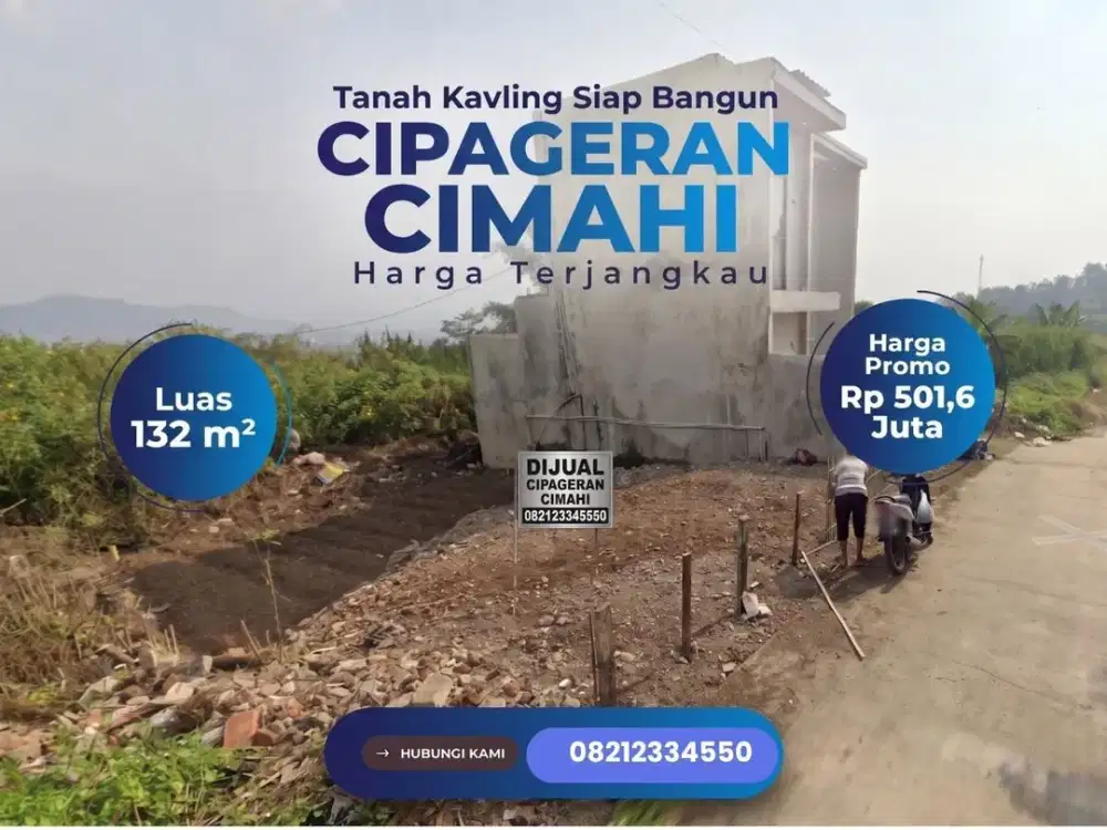 Tanah SHM 132 m2 Cipageran Cimahi 3 Menit ke Kabuci Cipageran Asri