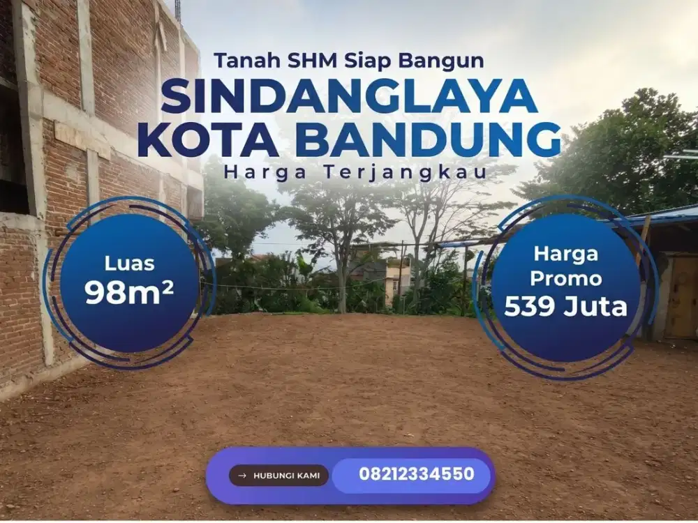 Tanah SHM 98 m2 Mandalajati Bandung 5 Menit Jalan AH Nasution