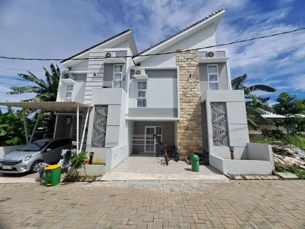 Townhouse Syariah Depok Cluster Islami IMB SHM Ready Lingkungan Aman Asri dekat Stasiun dekat Tol Margonda Depok Skema Developer Tanpa BI Checking