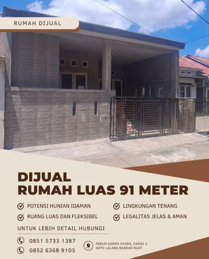 DIJUAL CEPAT RUMAH BISA NEGO!