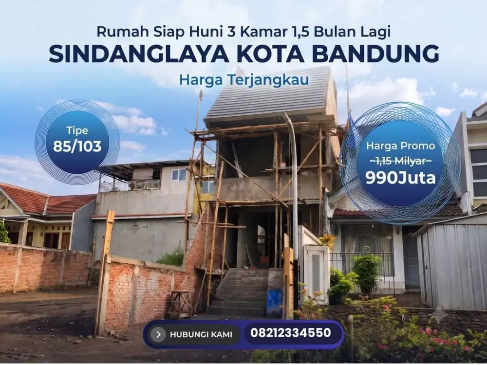 Rumah SHM Mandalajati Arcamanik Bandung View Kota Bandung 3 KT