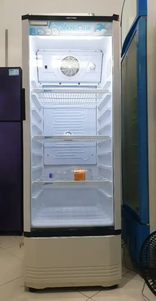 SHOWCASE POLYTRON 3 RAK SCN 180L ORI NORMAL SIAP PAKAI/ NETT