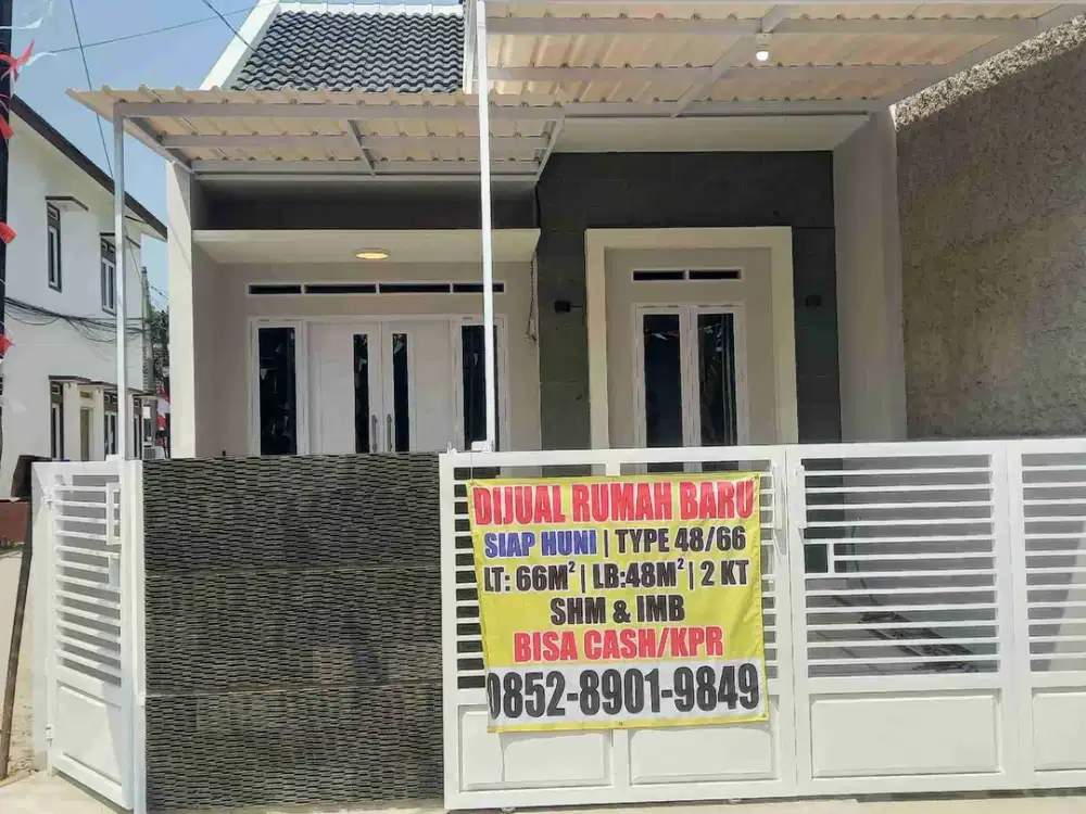 dijual rumah baru minimalis siap huni type 48/66 di permata biru cibiru bandung
