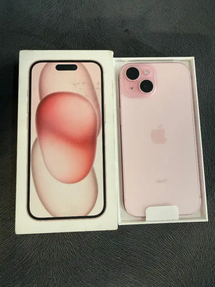 IPHONE 15 PINK IBOX GARANSI ON 06 2027 bh 100 cc 95