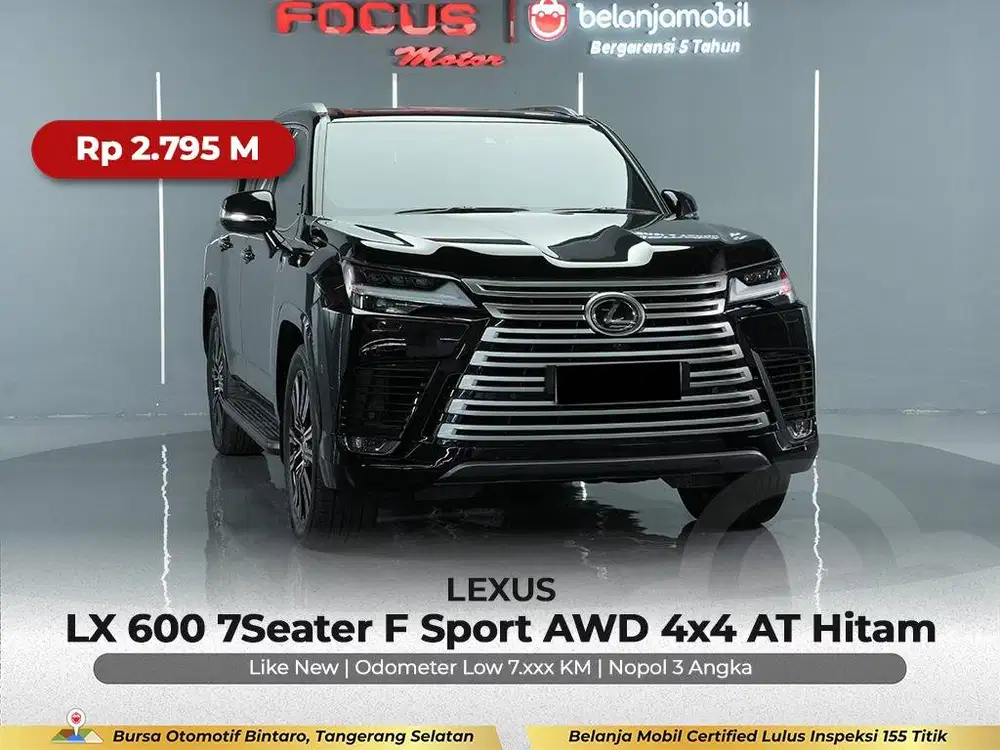 [ 4x4 - KM LOW 7RB ] Lexus LX 600 LX600 7 Seater F Sport AT 2023/2024