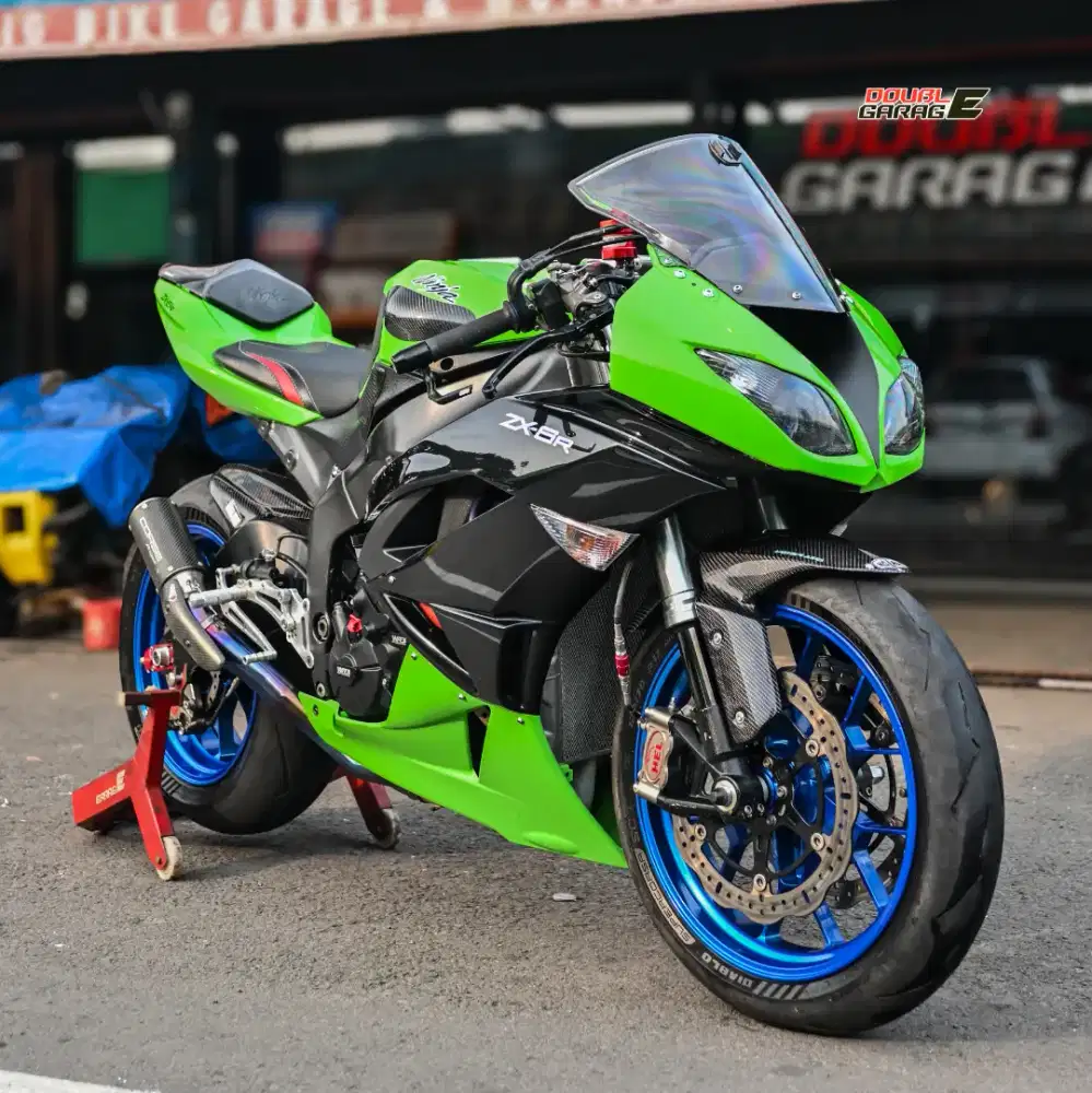 KAWASAKI ZX6R HIJAU 2011 FULL SPEK HEDON