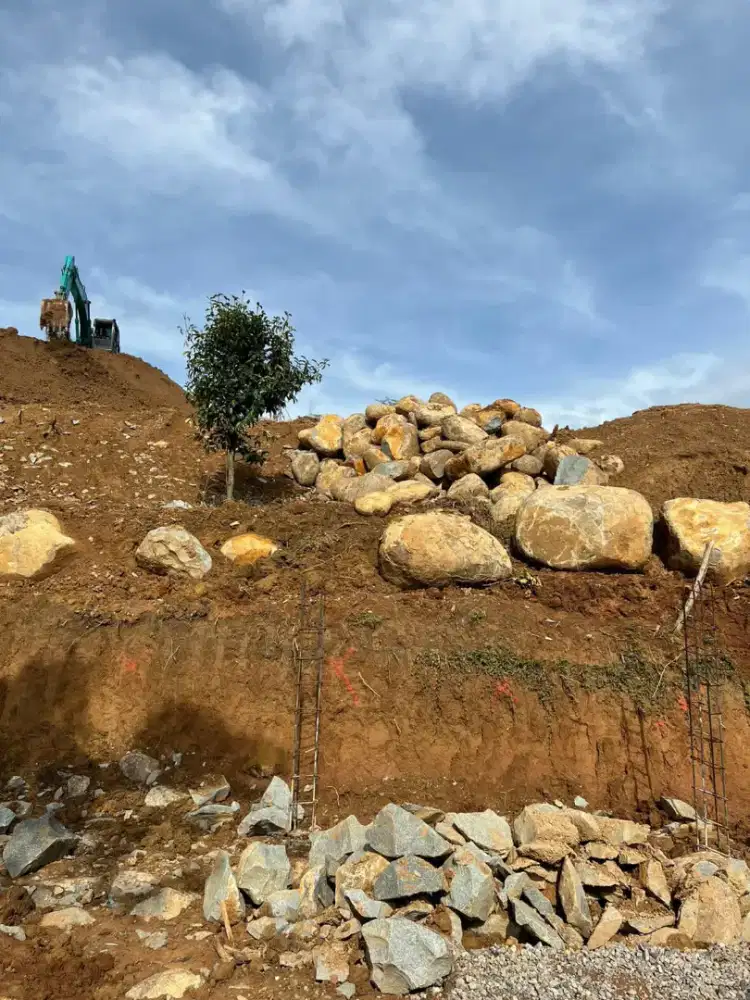 Material Pasir cor hitam batu limestone