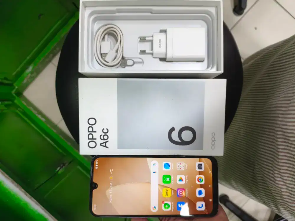 Second oppo a6c ram 4/64 perlengkapan fullset mulus