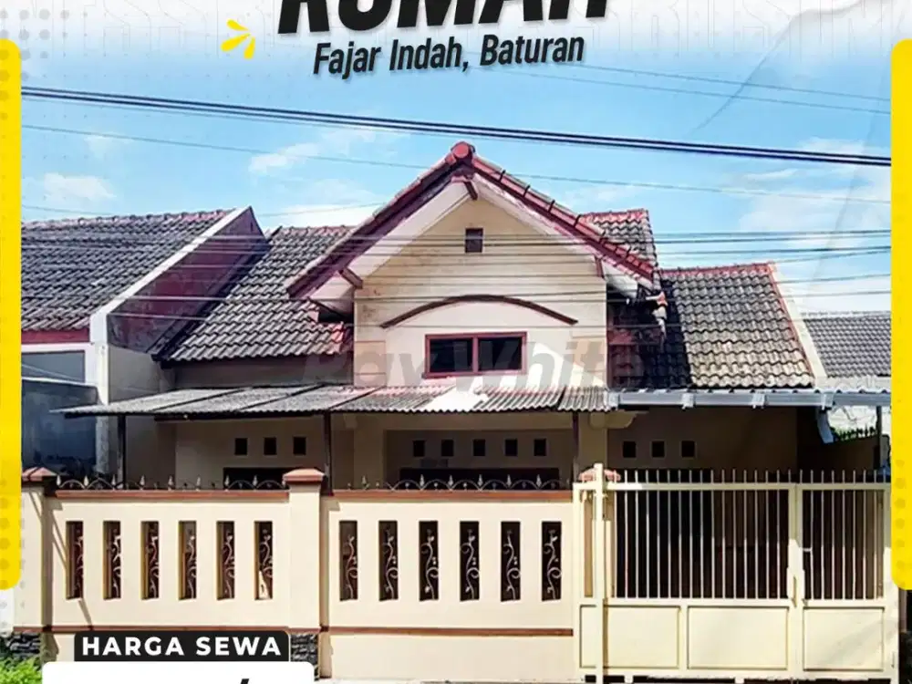 Rumah Sewa Siap Huni Di Fajar Indah Baturan Pinggir Jalan Bisa Untuk Kantor