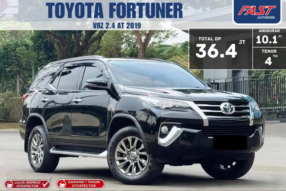 LOW KM.63RB TOYOTA FORTUNER VRZ 2019 2.4 AT BERGARANSI & PAJAK PJG