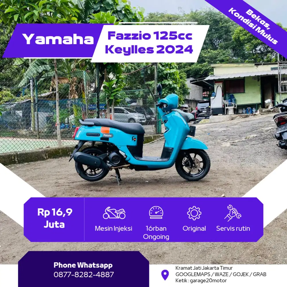 Yamaha All New Fazzio 125cc Hybrid Keylles Tahun 2024