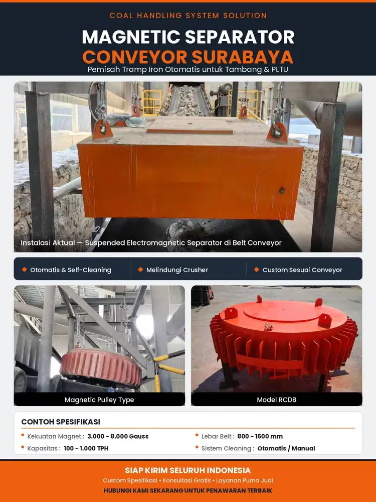 Magnetic Separator Conveyor Surabaya - Model RCDB