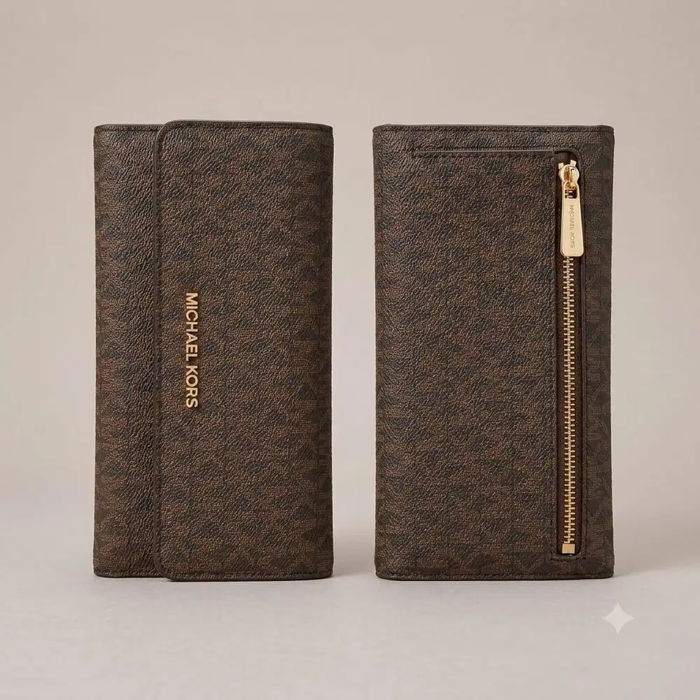 Michael Kors (MK) Monogram Trifold Long Wallet Original Preloved