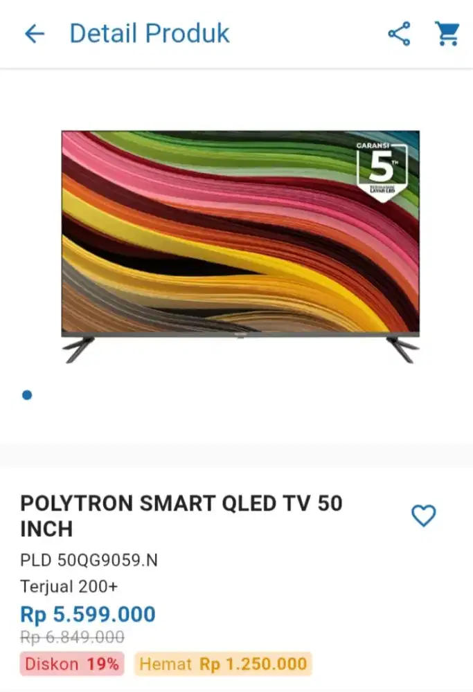 CICILAN POLYTRON SMART QLED TV 50 INCH