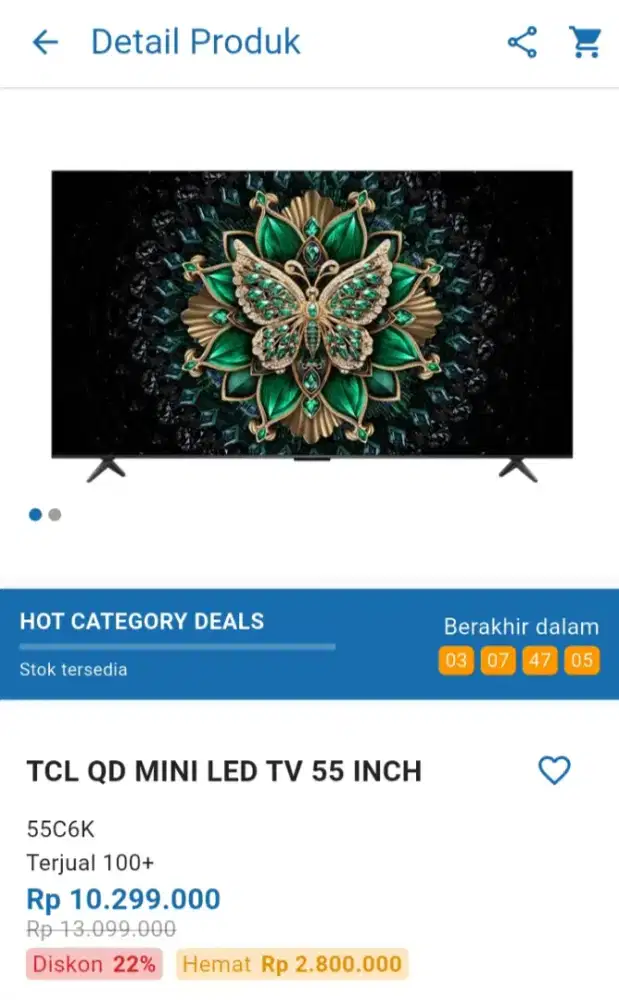 CICILAN TCL QD MINI LED TV 55 INCH