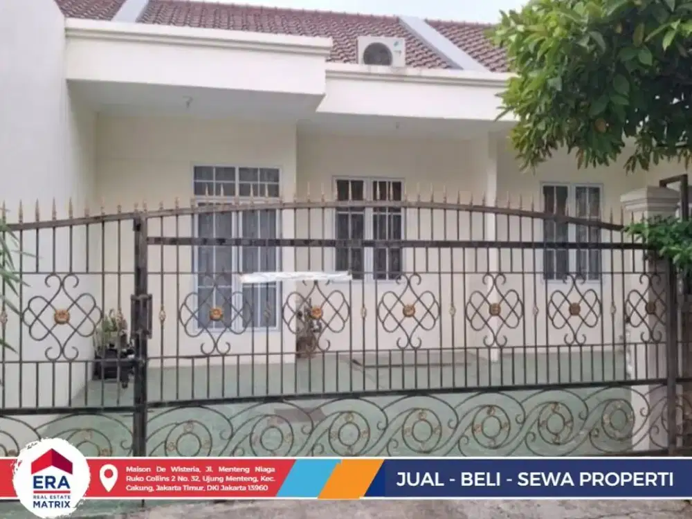 Sewa Rumah Strategis di Metland Menteng LT 180m², 1 Lantai, Semi Furnish Rp65 Juta/Tahun