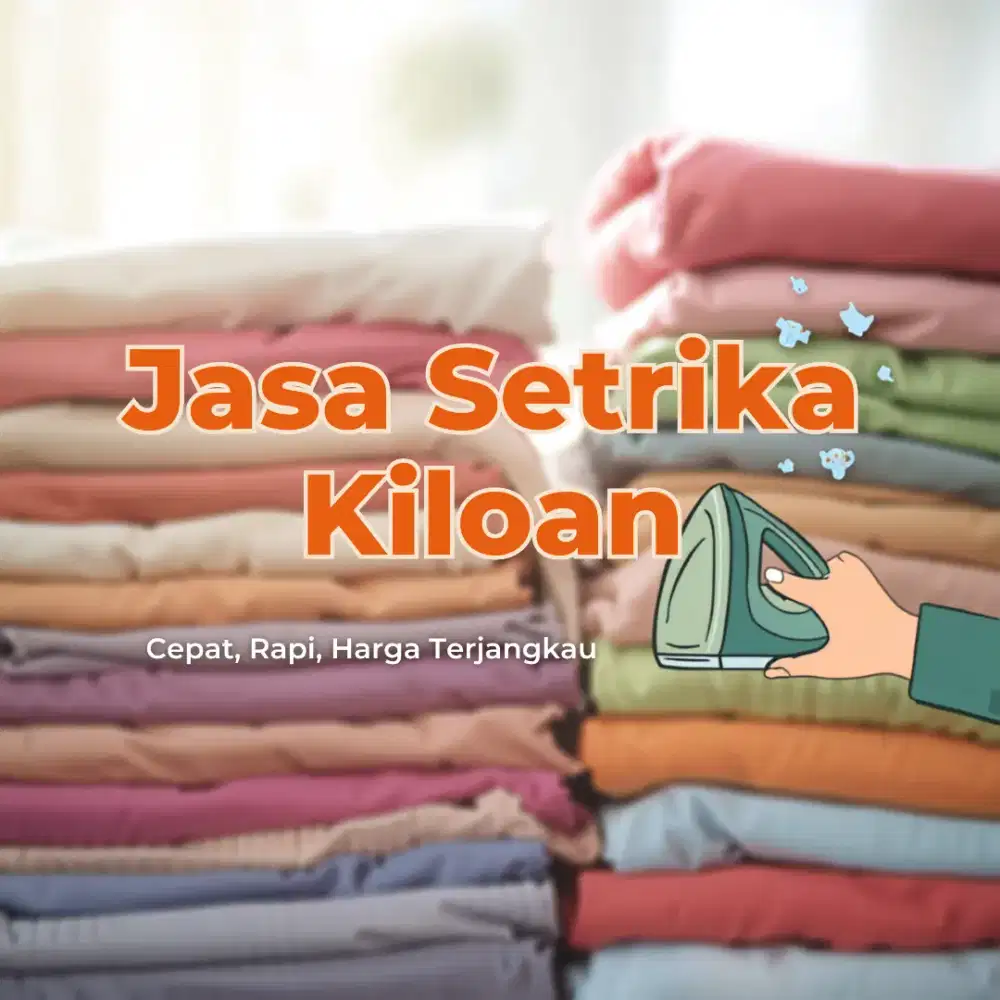 Jasa setrika pakaian kiloan