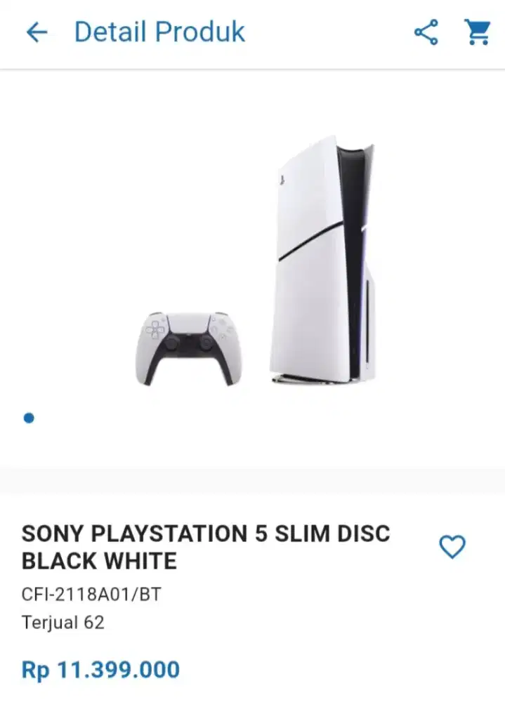 CICILAN SPNY PLAYSTATION 5 SLIM DISC BLACK WHITE