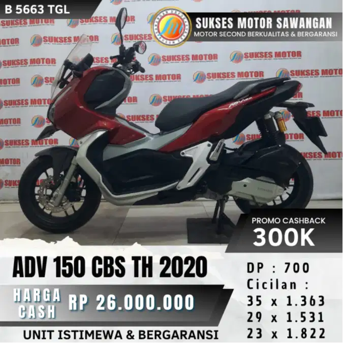 CASH KREDIT HONDA ADV 150 CBS TH 2020 MERAH ADV150 MULUS BERGARANSI