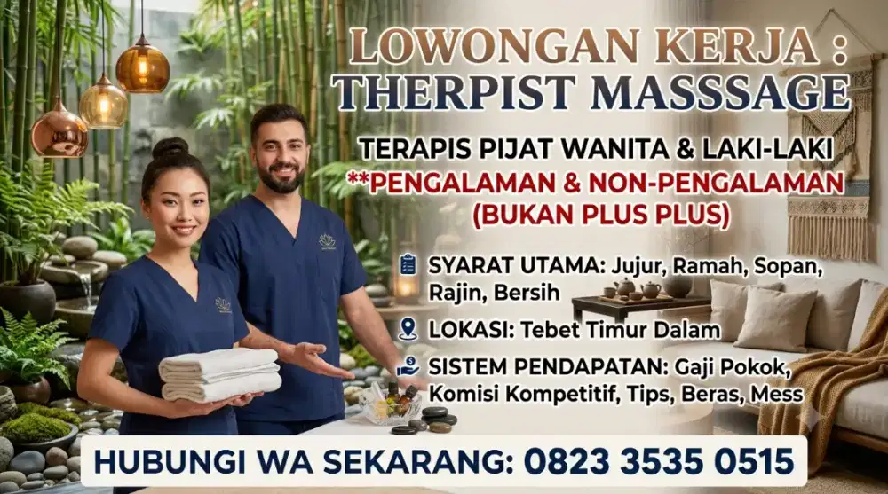 Lowongan Therapist Massage