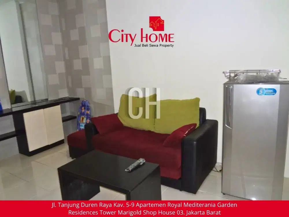 Sewa Apartemen Furnished 2 BR di Mediterania Garden Residences