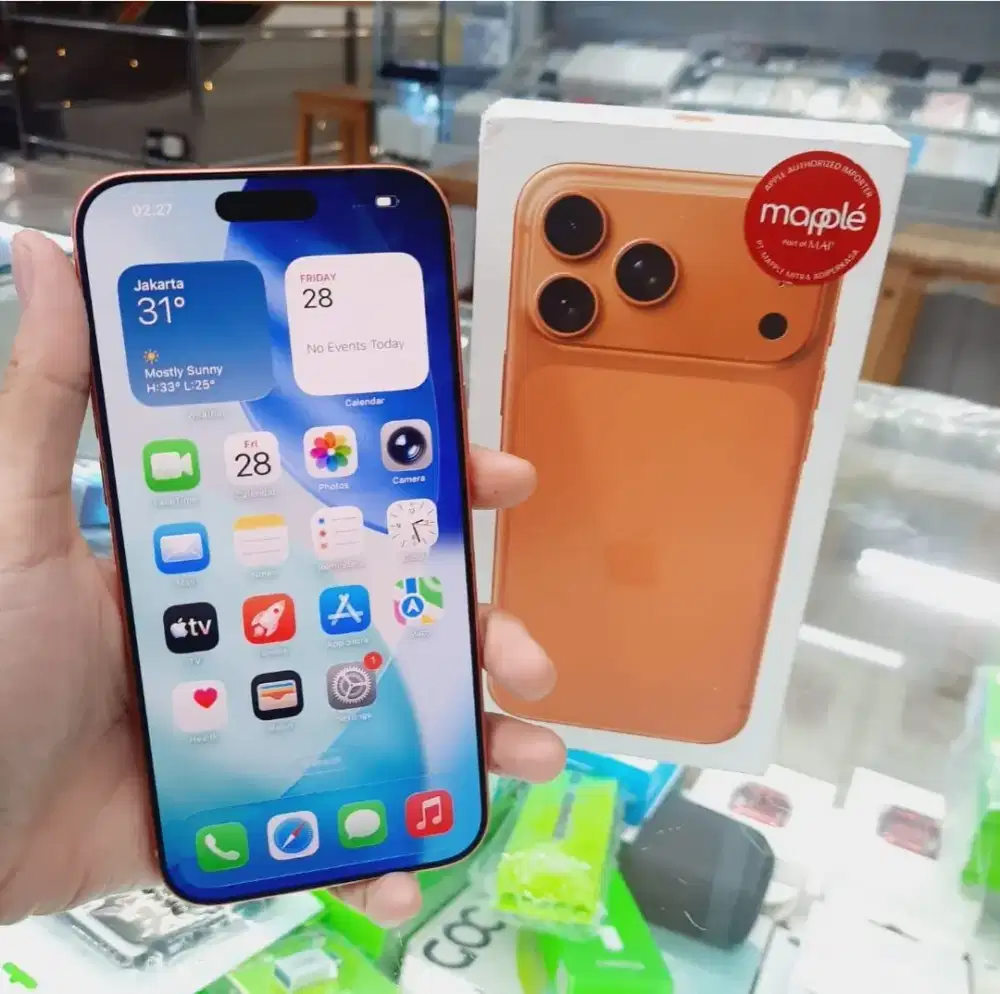 Iphone 17promax 256 orange grs resmi.BH 100%