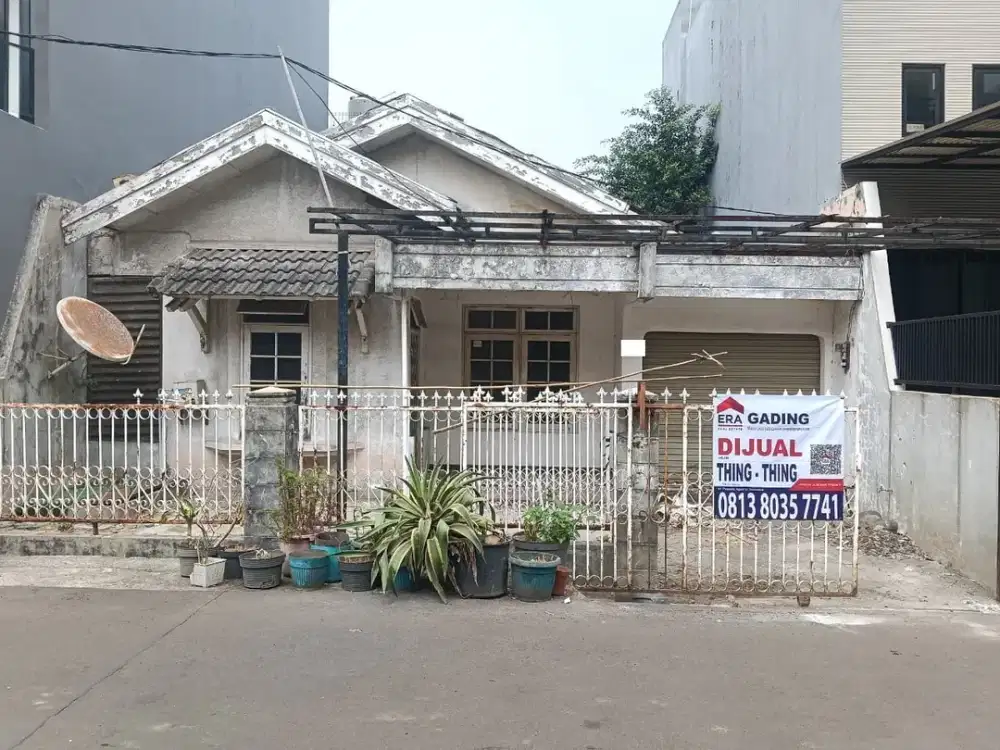 Ss.3896 - Murah !! Dijual Rumah Tua 10x17 Butuh Renovasi Hadap Utara di Kelapa Nias
