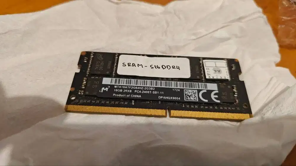 16GB RAM Micron SODIMM 2400Mhz (PC4-19200) laptop memory